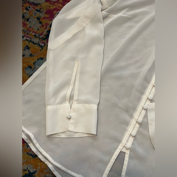 Express Portofino Slim Sheer Blouse - Picture 12 of 14